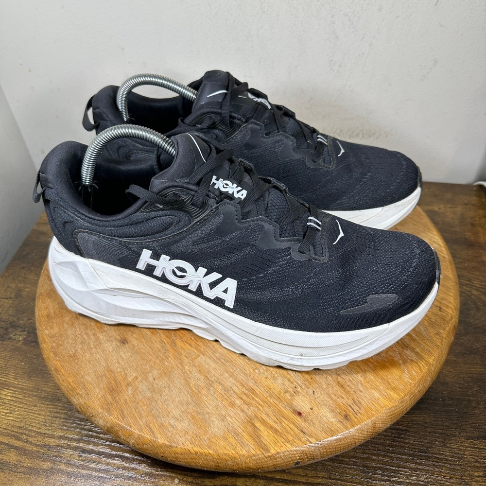 Hoka Gaviota 6 Mens Running Shoes Black White 11171932 BWHT Size 10.5 D